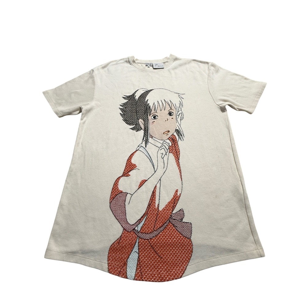 Loewe x Studio Ghibli Spirited Away Chihiro Embroidered T-Shirt Cream Large
